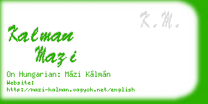 kalman mazi business card